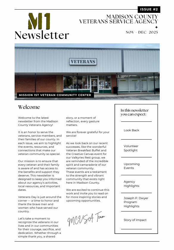 Click to read for full M1 Newsletter Issue 2 - November and December 2025