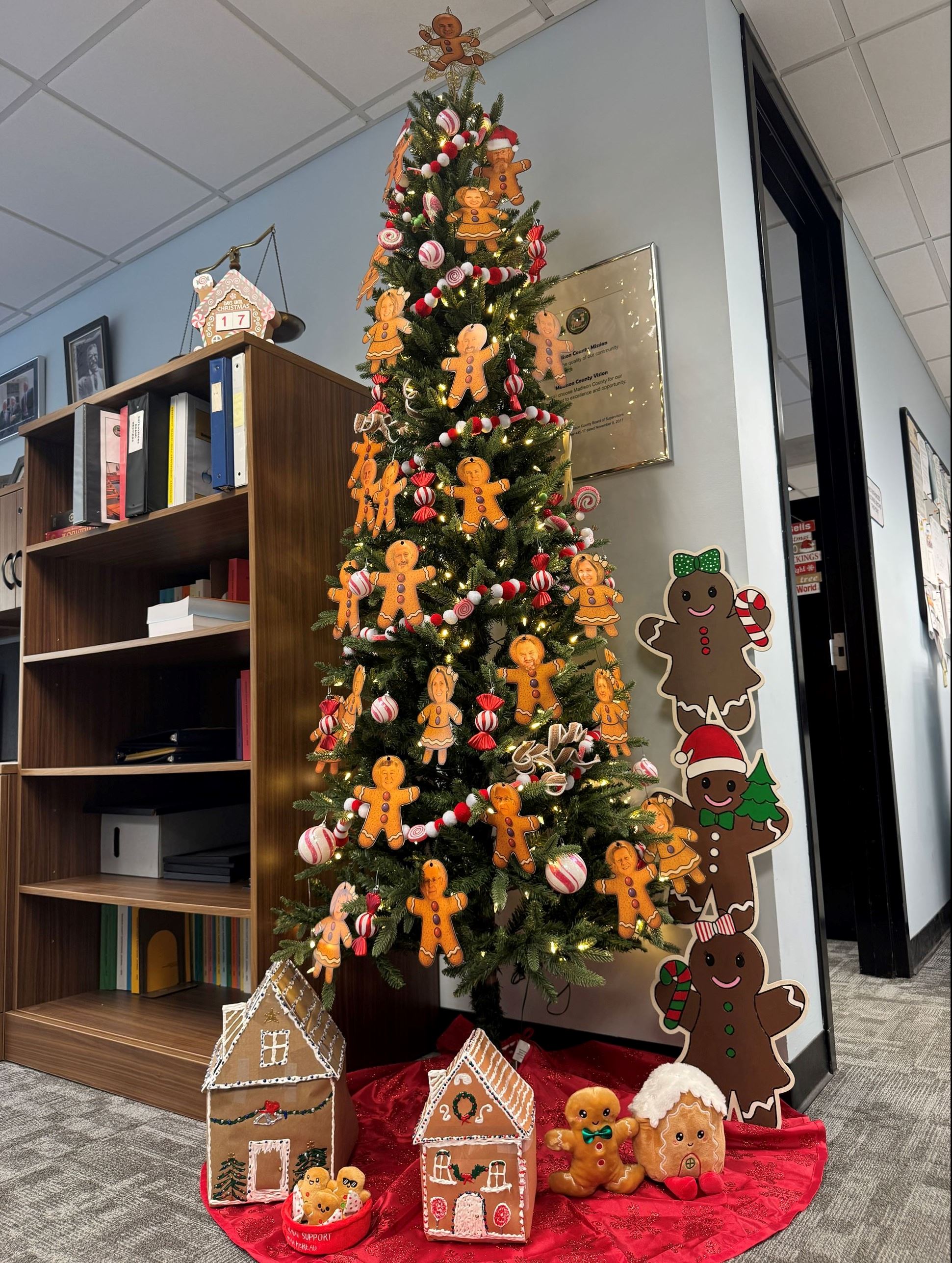 Christmas Tree decorated with gingerbread men