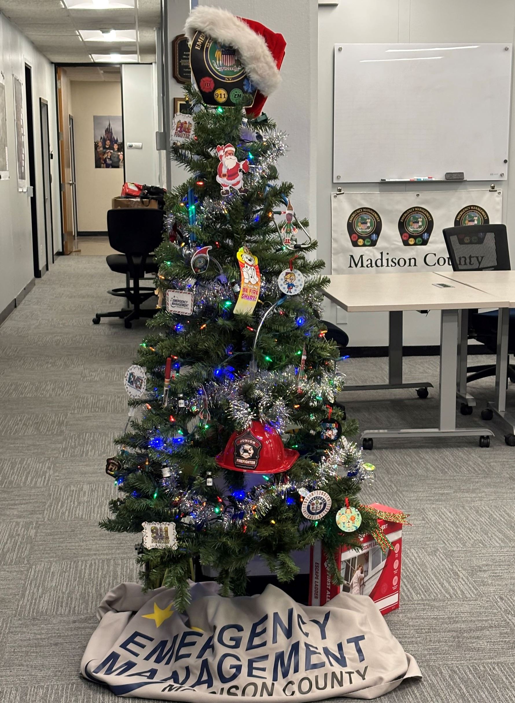 Christmas tree in office